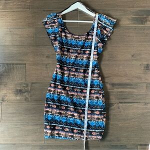 Patterned striped dress